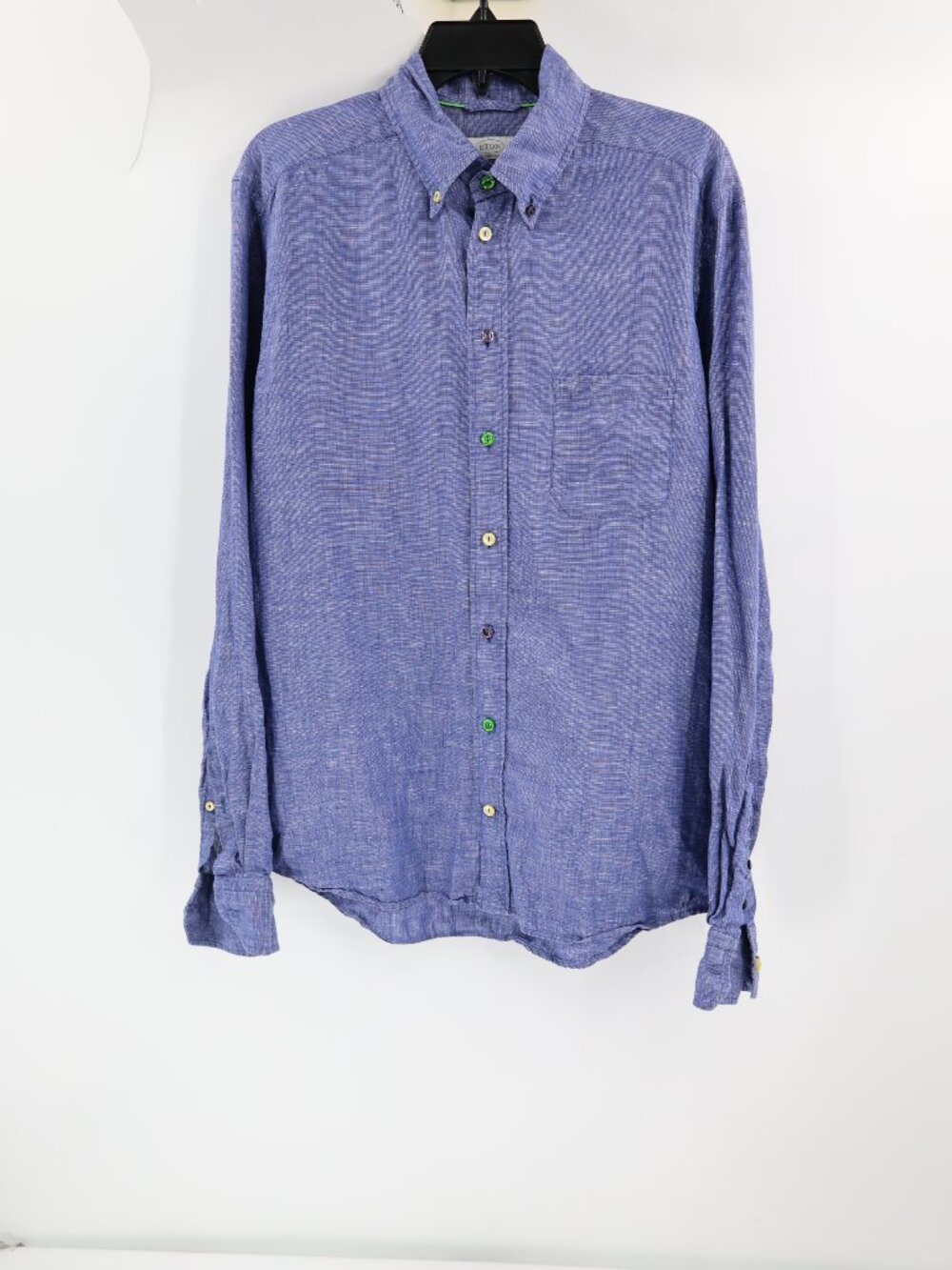 Eton Shirt Men’s Medium multicolor Button Down Linen Long Sleeve Contemporary
